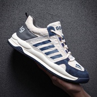 heroz gaxing sepatu sneakers olahraga sport lari gym kanvas pria running outdoor import good quality - putih 40