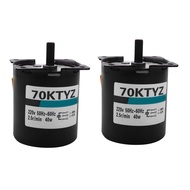 (LAC1) 2X 220V AC 40W Low Speed Geared Motor 70KTYZ Permanent Magnet Synchronous Motor High Torque L