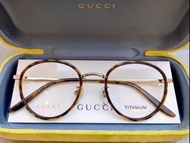 Gucci/古馳 GG1357OJ 玳瑁銀色超輕鈦架小圓框眼鏡架