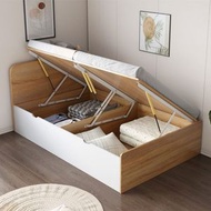 Carpenter - 儲物單人雙人床高箱收納簡約板式床多功能小床側翻氣壓靠牆儲物床架105CM（床+8CM床褥）