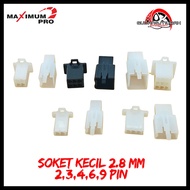 CONNECTOR SOCKET 2 - 9 PIN 2.8 MM SMALL SOCKET 2 3 4 6 9 PIN MOTOR SOCKET CABLE 2.8MM PVC