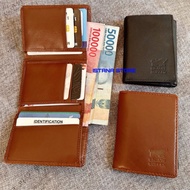 Genuine Leather Wallet Three Fold Small 3 Fold Cowhide