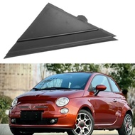 Rear Mirror Triangle Trim Plate Matte Black Door Mirror Flag Cover Moldings for Fiat 500 2012-2019 1