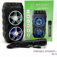 Speaker Bluetooth + MIC KARAOKE SX-Y2006 WIRELESS