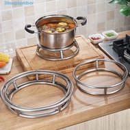 SEPTEMBER Shelf Double Round Insulation Stainless Steel Anti-scald Diameter 23/26/29cm Holder