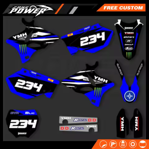 Powerzone Graphic Background Sticker for Yamaha YZ125 YZ250 YZ 125 250 2002-2014 Decal Stickers