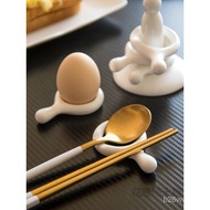 🧉QZ Chopstick Rack Creative Household Chopstick Holder Storage Household Ceramic Chopsticks Pillow Chopstick Rack Spoon