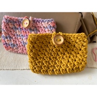 Handmade crochet card holder ezlink credit card pouch