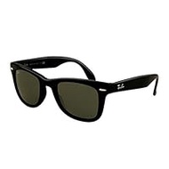 RayBan RB4105 601S WayFarer Folding Sunglasses, Black