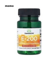 SWANSON 維他命E 維生素E (200 IU) 90mg 60軟凝膠囊(平行進口)(最佳使用期:30/7/2027) Vitamin E