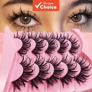 5 pairs of 8D comic false eyelashes - Specialized black spikes, fluffy and natural, effortlessly cre