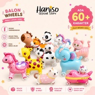 HANISO Character Wheel Balloons 4D Foil Balloons Walking Wheels Balloons