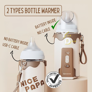 Portable Bottle Baby Warmer With Battery Pemanas Penghangat Susu Bayi Pemanas Asi Dengan Usb & Batte