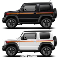 Jimny Car Sticker Colorful Stripe Body Decoration Modification Auto Decal Film Sticker บุคลิกภาพรถยน