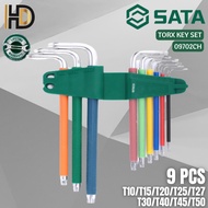 SATA 9 Pcs Color Series Torx Key Set / SATA Heavy Duty Color Series Torx Allen Key Set / 09702CH