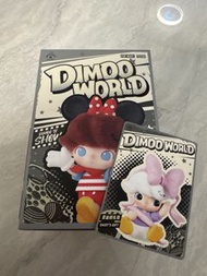 放/換 daisy's gift 黛絲 Popmart Dimoo World 迪士尼系列 搪膠毛絨鑰匙圈 掛件 掛飾 毛公仔 盲盒
