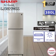 SHARP 380L INVERTER REFRIGERATOR / FRIDGE SJ3822MSS / SJ-3822MSS