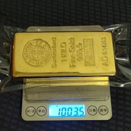 Super low priceSwitzerland 1000g Gold Bar 1:1 Copy Suisse 1kg Gold Bullion Replica Gold Bar Jewelry