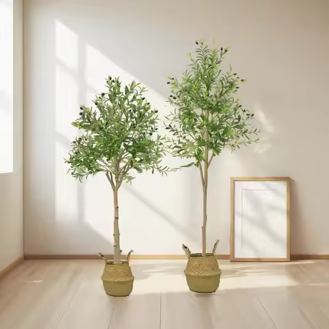 Artificial Plants Artificial Decorative Plants Olive Tree Room Decoration 4/5/6 FT Olive Tree With F