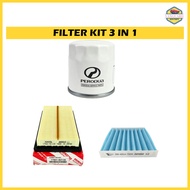 3 IN 1 CABIN AIR OIL FILTER KIT PERODUA BEZZA 1.3
