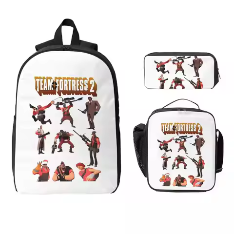 Team Fortress 2 TF2 Log Backpack Student Boys Girls BookBag School Bag Laptop Shoulder Bags 3ps Insu