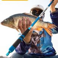 Cần Câu Tay Carbon 2m7 Lóng 1m1 Tay Cầm Bọc Mút Cực Êm