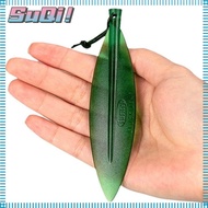 SUQI Willow Leaf Shape Letter Opener Tool, Safe Green Letter Opener Bookmark, Portable Pointed Tip Durable Cut Paper Tool