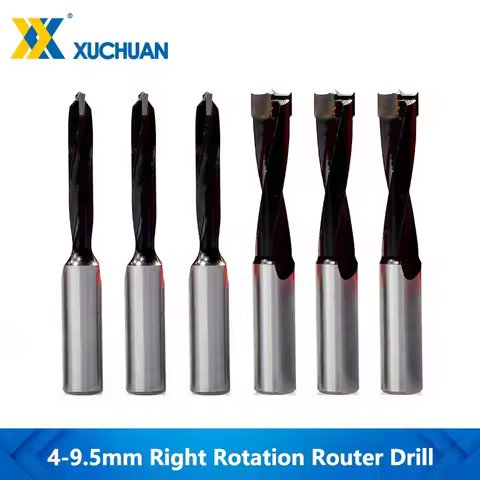 Wood Forstner Drill Bit 4-9.5mm Alloy Steel Right Rotation Router Bits For Boring Machine Drill 2 Fl