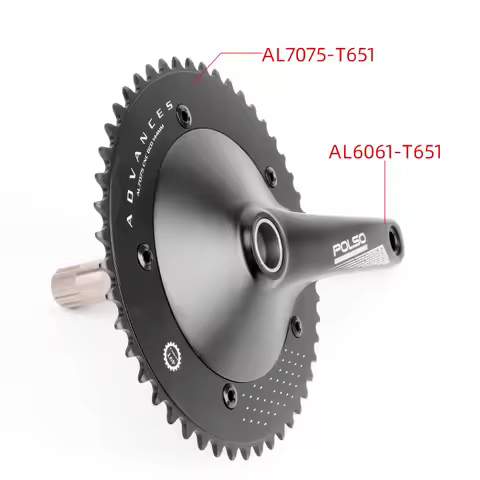 Intro7 PC001 Fixed Gear Bike Crankset 49T 144BCD 165MM 1/2 1/8 Chainwheel and Crank Aluminum Alloy C