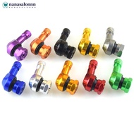 NANASALONNN CNC Aluminum Alloy Motorcycle Rim Elbow 90 Degree Angle Valve Motorbike Wheel Tire Tubel