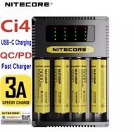 พร้อมส่ง ของแท้ 100% Nitecore Ci4 USB QC ที่ชาร์จแบตเตอรี่สําหรับ Ni-MH/Ni-Cd: AA AAA AAAA และแบตเตอ