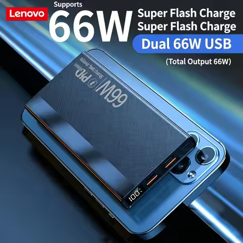 Lenovo Real Capacity 66W/120W Super Fast Charging Power Bank 20000mAh Large Capacity Mobile Power Ba