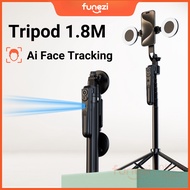 Funezi Tripod For Phone Tripod 360 Rotation Auto Face Tracking Tripod Ai Selfie Stick Monopod Camera