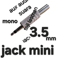 (Mini Mono Jack 3.5mm) Jack Jack Jack Aux Aux Sound Sound 3.5mm Mono 3.5mm 3.5mm Iron Metal Silver G