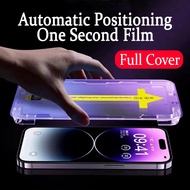One-click privacy glass installation protector for iPhone 14 Pro Max Plus 13 12 11 Pro Max 7 8 Plus SE X XS Max XR full cover privacy tempered screen protector