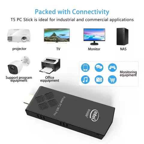 W5 PRO Palm Mini PC Stick X5-Z8350 Win10 Pro 8GB 128GB 2.4G/5G Dual Band WiFi BT4.2 USB 4K HD Pokect