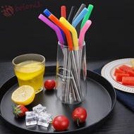 [READY STOCK] 2Pcs Stainless Steel Straw, With Silicone Tip 8mm Metal Straw, Bar Accessories Reusable Detachable Smooth Surface Stanley Cup Straw Drink