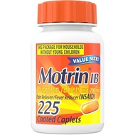 Motrin IB Ibuprofen Tablets 200mg Pain Reliever, Value Size, 225 Ct