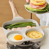 Breakfast Pan Omelet Double Hole Barbecue Camping Frying Pan