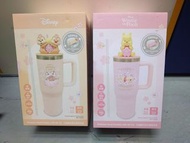 全新 Disney 迪士尼 不銹鋼杯連立體造型蓋 Winnie the Pooh 小熊維尼 / 大鼻鋼牙 不議價