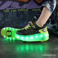 Shoes Kids Two-wheeled Heelys Roller Skate LED Shoes with Switch Roller Shoes HU71 27V4