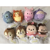 [Clearance Sales] Tsum Tsum Ufufy Sandbag Keychain Cute Plush Collection Mickey Minnie Stitch Chip Dale