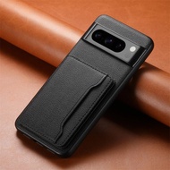 New Taipei Shipping Card Magnetic Protective Leather Case Google Pixel 9A 8 9 10 Pro XL Bracket Busi