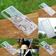 Circuit board Hard translucetn Phone case for Sony Xperia 1 5 10 ii iii IV V Vi