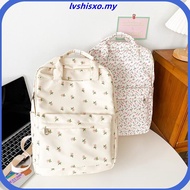Korean Fashion Flower Pattern Bagpack Doughnut Macaroon Backpack Girls' Large Capacity Laptop Bag