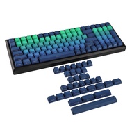 YMDK 133 Key Cyan Blue PBT Double Shot Side-lit Shine Through Backlit keycaps OEM Profile for MX Mec