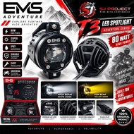 EMS ADVENTURE T3 LED SPOTLIGHT HIGH POWER UNIVERSAL MOTORCYCLE PREMIUM QUALITY 80w