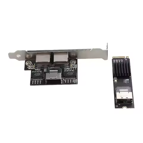 M.2 Mini Pcie Network Card with Intel I350 1G PCIe Interface Slot Ethernet with Industrial Cable