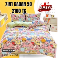 CADAR 5D NNM 7IN1 SET NEW ITEM 2100TC GETAH KELILING BEDSHEET 5D NNM 7IN1 SET
