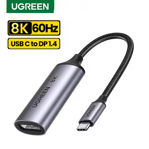 UGREEN USB C to 8K Displayport 1.4 Adapter for iPhone 15 Macbook Pro iPad USB Type C to 8K DP1.4 Ada